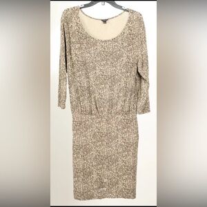 Ann Taylor Womens Dress 6 Brown Straight Long Sleeve Pullover Stretch